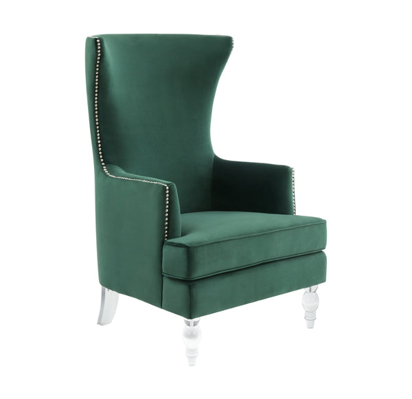 Safavieh Geode Modern Wingback Chair SFV4745E Forest Green