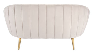 Razia Channel Tufted Tub Loveseat