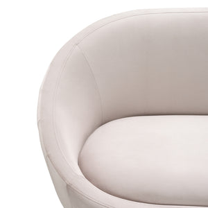 Razia Channel Tufted Tub Loveseat