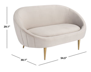 Razia Channel Tufted Tub Loveseat