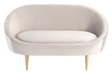 Razia Channel Tufted Tub Loveseat