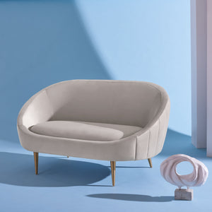 Razia Channel Tufted Tub Loveseat