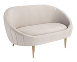 Razia Channel Tufted Tub Loveseat