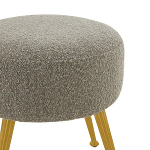 Safavieh Anna Boucle Ottoman Light Grey / Gold Wood / Metal / Fabric / Foam SFV4747E