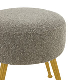 Safavieh Anna Boucle Ottoman Light Grey / Gold Wood / Metal / Fabric / Foam SFV4747E