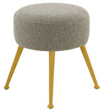 Safavieh Anna Boucle Ottoman Light Grey / Gold Wood / Metal / Fabric / Foam SFV4747E