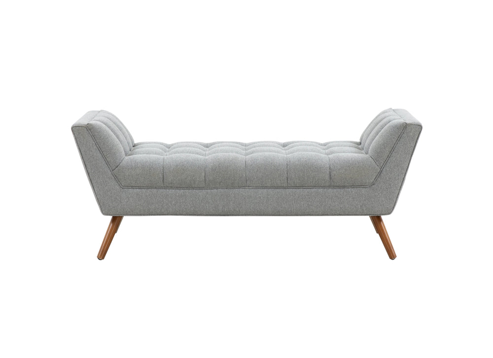Damian Tufted Bench Light Grey