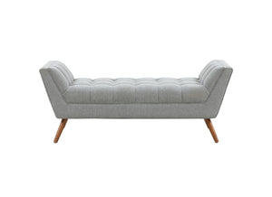 Damian Tufted Bench Light Grey