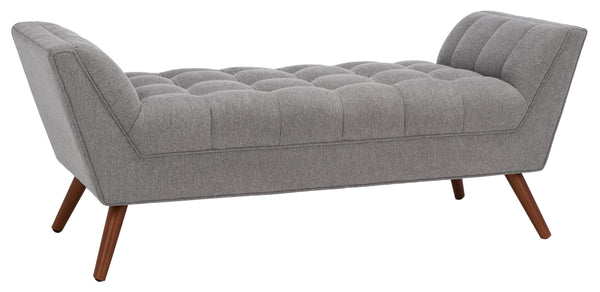 Damian Tufted Bench Light Grey