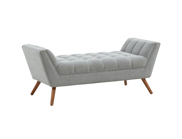 Damian Tufted Bench Light Grey