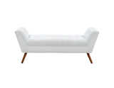 Damian Tufted Bench White