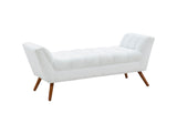 Damian Tufted Bench White