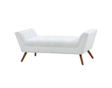 Damian Tufted Bench White