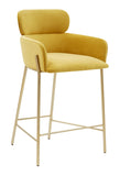 Safavieh Charlize Velvet Counter Stool Yellow / Gold SFV4756C