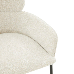 Safavieh Charlize Boucle Counter Stool Ivory / Black Wood / Fabric / Foam / Metal SFV4756D