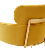 Safavieh Charlize Velvet Dining Chair Yellow / Gold SFV4757C
