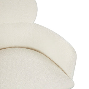 Safavieh Charlize Boucle Dining Chair Ivory / Black Wood / Fabric / Foam / Metal SFV4757D