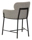 Safavieh Charlize Boucle Dining Chair Light Grey / Black Wood / Fabric / Foam / Metal SFV4757E
