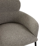 Safavieh Charlize Boucle Dining Chair Light Grey / Black Wood / Fabric / Foam / Metal SFV4757E