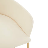 Safavieh Charlize Velvet Dining Chair Ivory / Gold Wood / Fabric / Foam / Metal SFV4757F