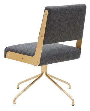 Safavieh Emmeline Swivel Office Chair Slate Grey / Gold SFV4758B