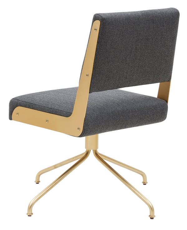 Safavieh Emmeline Swivel Office Chair Slate Grey / Gold SFV4758B