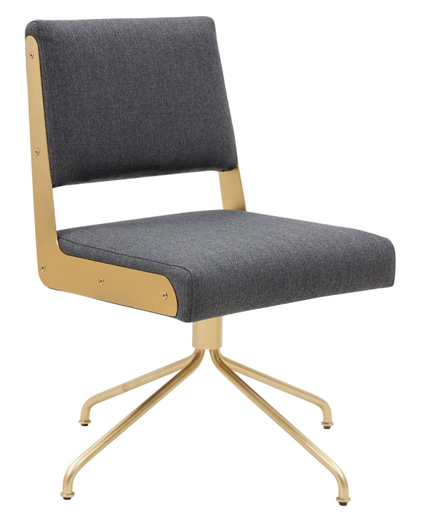 Safavieh Emmeline Swivel Office Chair Slate Grey / Gold SFV4758B