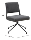 Safavieh Emmeline Swivel Office Chair Slate Grey / Black SFV4758D