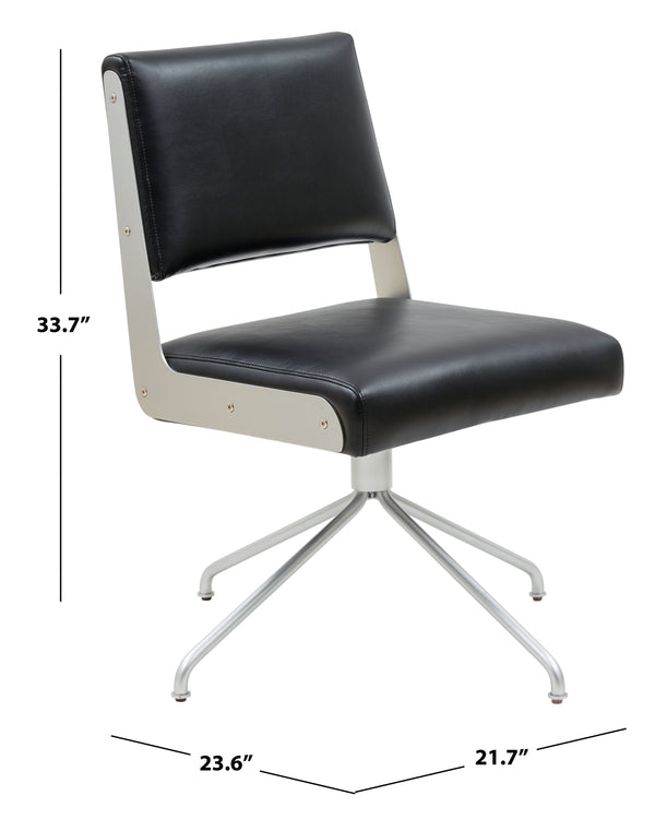 Safavieh Emmeline Swivel Office Chair Black / Silver SFV4758E