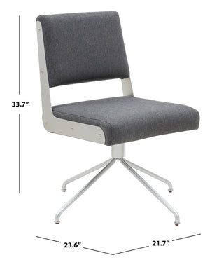 Safavieh Emmeline Swivel Office Chair Slate Grey / Silver SFV4758F