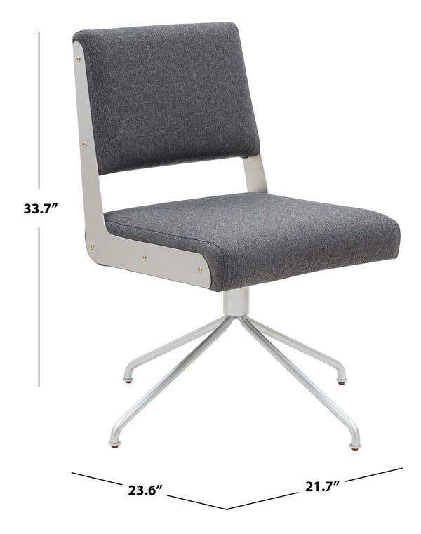 Safavieh Emmeline Swivel Office Chair Slate Grey / Silver SFV4758F