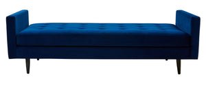 Safavieh Francine Upholstered Bench Navy Wood / Fabric / Foam / Metal SFV4759A