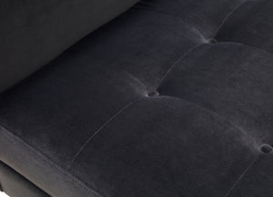 Safavieh Francine Upholstered Bench Dark Grey Wood / Fabric / Foam / Metal SFV4759B