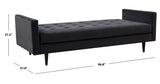 Safavieh Francine Upholstered Bench Dark Grey Wood / Fabric / Foam / Metal SFV4759B