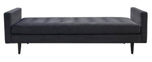 Safavieh Francine Upholstered Bench Dark Grey Wood / Fabric / Foam / Metal SFV4759B