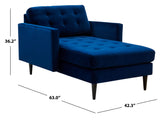 Safavieh Curtis Tufted Chaise Navy SFV4760A