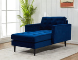 Safavieh Curtis Tufted Chaise Navy SFV4760A