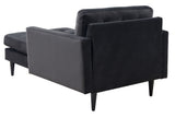 Safavieh Curtis Tufted Chaise Dark Grey SFV4760B