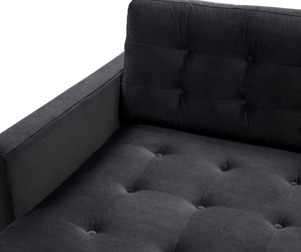 Safavieh Curtis Tufted Chaise Dark Grey SFV4760B