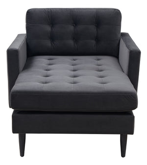 Safavieh Curtis Tufted Chaise Dark Grey SFV4760B