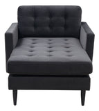 Safavieh Curtis Tufted Chaise Dark Grey SFV4760B