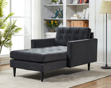 Safavieh Curtis Tufted Chaise Dark Grey SFV4760B