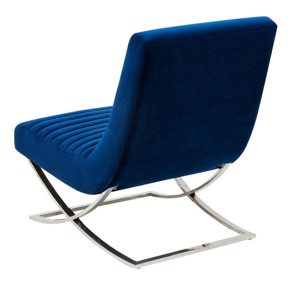 Safavieh Ramsay Tufted Velvet Accent Chair Navy SFV4761A