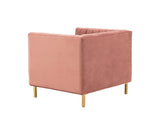 Safavieh Doris Velvet Club Chair Dusty Rose Wood / Fabric / Foam / Metal SFV4763A