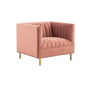 Safavieh Doris Velvet Club Chair Dusty Rose Wood / Fabric / Foam / Metal SFV4763A