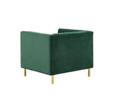 Safavieh Doris Velvet Club Chair Forest Green Wood / Fabric / Foam / Metal SFV4763B