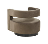 Safavieh Edgar Velvet  Swivel Chair Dark Grey Wood / Fabric / Foam / Metal SFV4764A