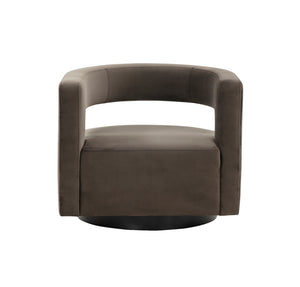 Safavieh Edgar Velvet  Swivel Chair Dark Grey Wood / Fabric / Foam / Metal SFV4764A