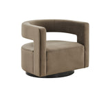 Safavieh Edgar Velvet  Swivel Chair Dark Grey Wood / Fabric / Foam / Metal SFV4764A