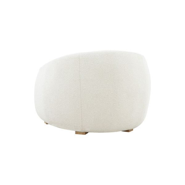 Emiliana Boucle Accent Chair - Luxurious Ivory Upholstery, Glamorous Minimalist Design & Comfort